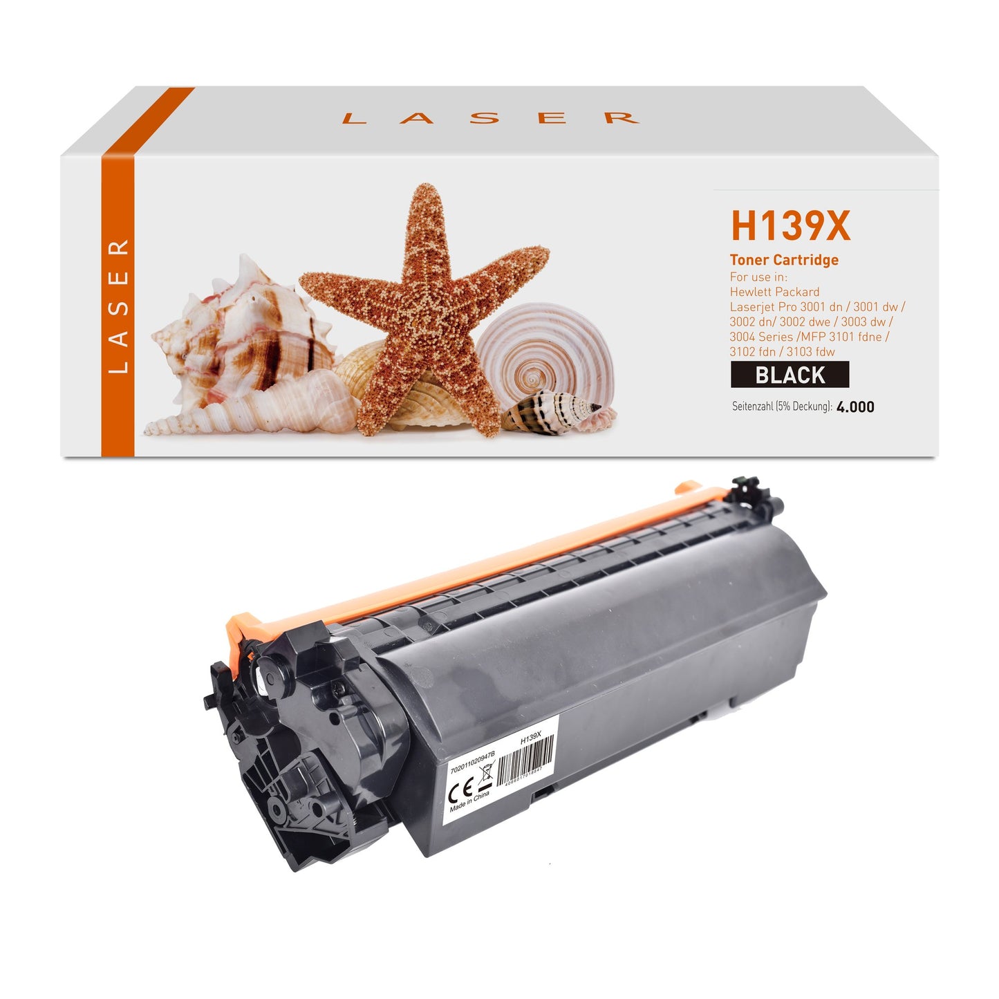 Kompatible HP 139X / W1390X Toner Schwarz